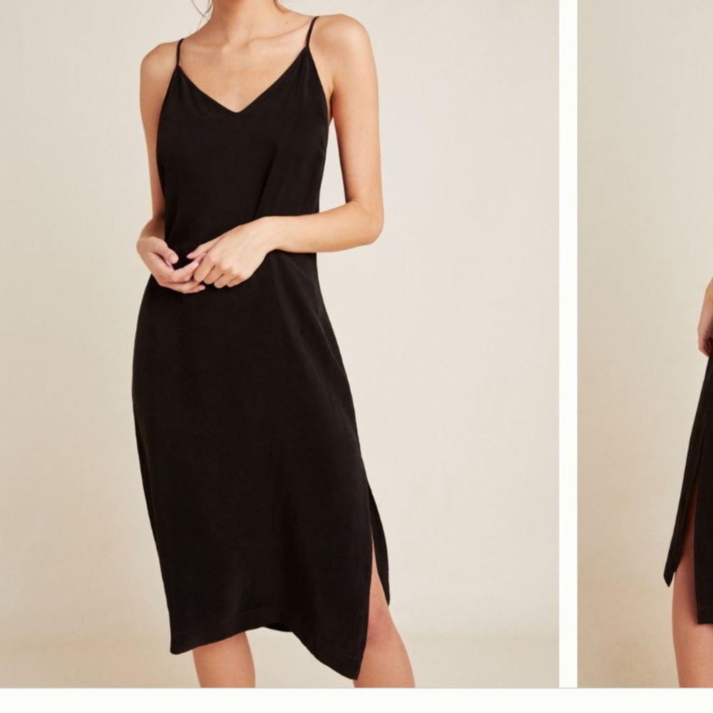 SOLD ✨NEW✨ Anthropologie Black Slip Dress